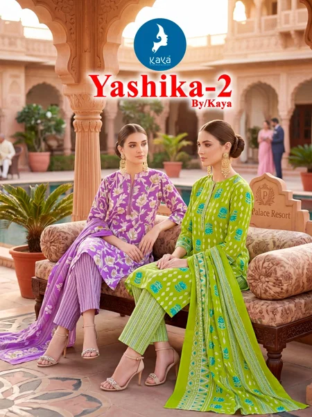 Yashika Vol 2 By Kaya Vertican Cotton Kurti With Bottom Dupatta 
